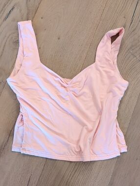 Light Pink V-Neck Sleeveless Tank Top